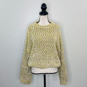 Anthropologie RAGA Oversized Crop Sweater Womens Medium Boho Luxe Casual Chic